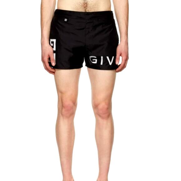 Givenchy Men's 4G Black Jacquard Swim Trunk Shorts Size XS - Picture 1 of 12